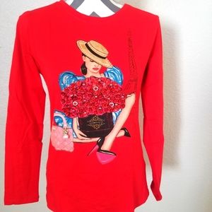 Fashion  t-shirt beaded